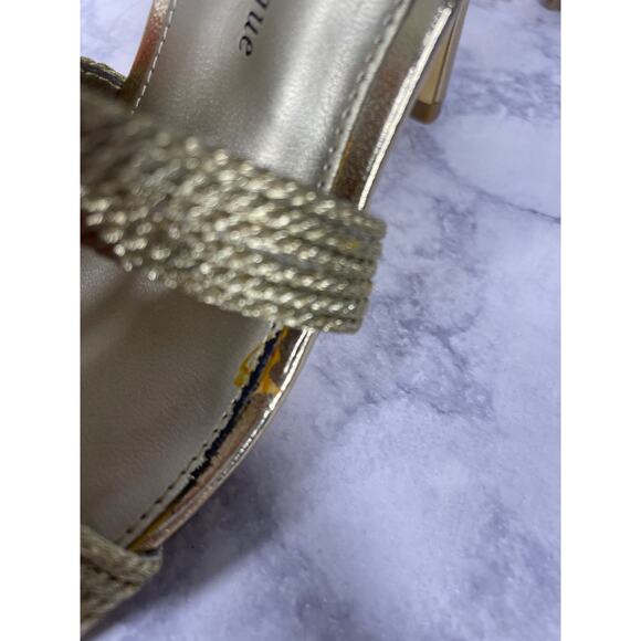 Adrianna Papell Boutique, Size 10M, Gold Cage Heels, Rope Strappy Open Toe *Read - Picture 12 of 14